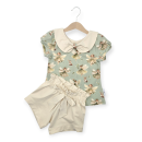 Set aus Kragenshirt und Shorts, Größe 116, Feen und Häschen